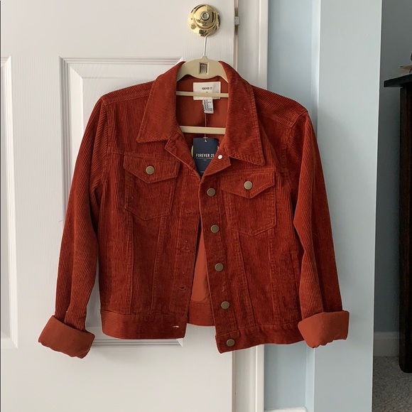 Coats | Burnt Orange Corduroy Jacket 